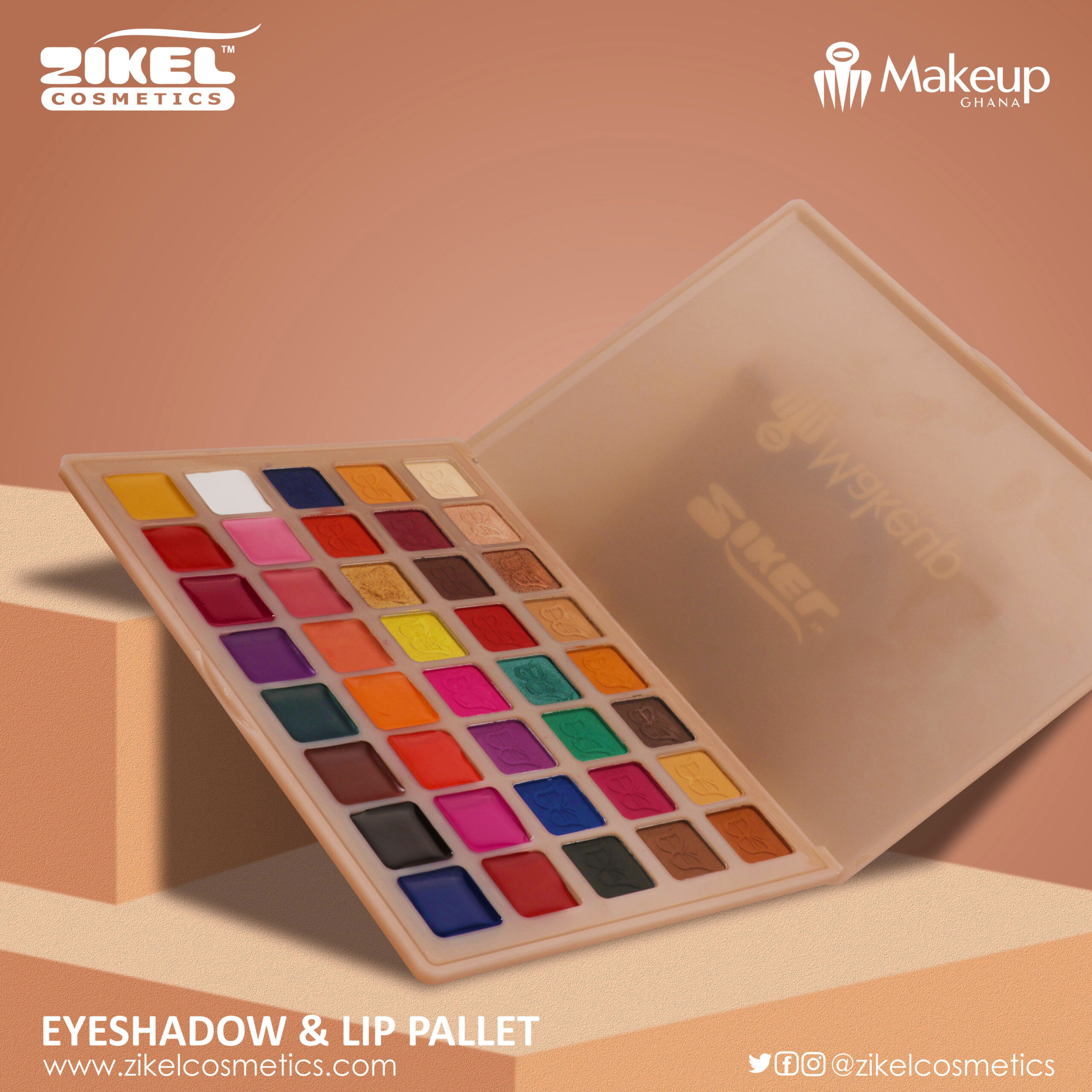 Zikel x MakeupGhana-Eyeshadow&LipPALLET1